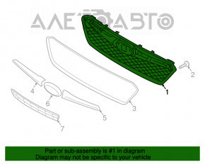 Grila radiatorului asamblată Subaru Impreza 17- GK