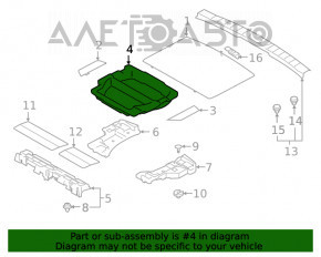 Placa de spumă a portbagajului central Subaru Forester 19- SK, mufă, crăpată