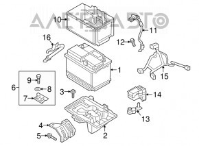 Instalarea bateriei Hyundai Tucson 16-20