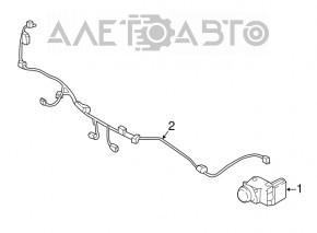Проводка заднего бампера под парктроники Hyundai Tucson 16-18 дорест под BSM