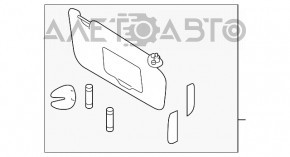 Козырек правый Subaru Legacy 15-19 серый