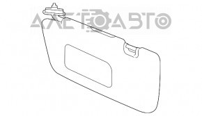 Capota dreapta Subaru XV Crosstrek 13-17 gri, fara cârlig.