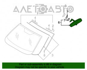 Oglindă interioară pentru Subaru Forester 08-13 SH, neagră, goală