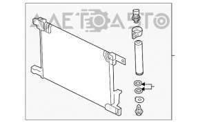 Радиатор кондиционера конденсер Nissan Versa Note 13-19 1.6