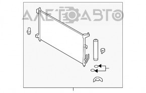 Radiatorul condensatorului de aer condiționat Nissan Versa 1.8 10-12