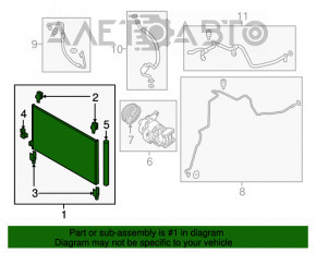 Radiatorul condensatorului de aer condiționat Nissan Murano z52 15-