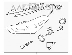 Far stânga față completă Hyundai Tucson 16-18 pre-restilizare LED