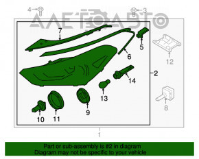 Far stânga față completă Hyundai Tucson 16-18 pre-restilizare cu xenon.