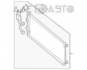 Radiatorul condensatorului de aer condiționat Nissan Leaf 13-17 SV SL