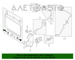 Suport radiator aer condiționat dreapta jos Infiniti Q50 14-17