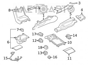 Maneta de schimbare a vitezelor pentru cutia de viteze Subaru Forester 19- SK, gri.