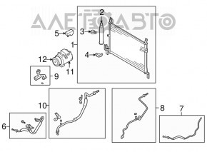 Радиатор кондиционера конденсер Nissan Rogue 07-12