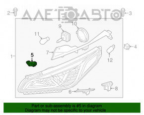 Suport far dreapta superioara interioara Hyundai Sonata 15-17 nou OEM original