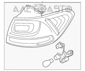 Lampa exterioară aripă stângă Kia Sorento 16-18 pre-restilizare cu LED-uri.