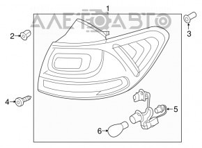 Lampa exterioară aripă stângă Kia Sorento 16-18 pre-restilizare cu LED-uri.