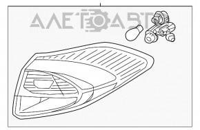 Lampa exterioară aripă dreapta Hyundai Tucson 16-18 pre-restilizare cu LED-uri.