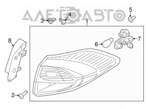 Lampa exterioară aripă dreapta Hyundai Tucson 16-18 pre-restilizare cu LED-uri.