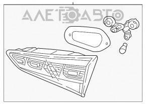 Lampa interioară pentru capacul portbagajului stânga Hyundai Tucson 16-18 pre-restilizare cu LED-uri