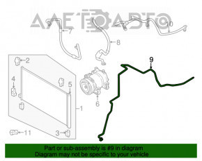 Tubul de aer condiționat pentru încălzirea-condensator subțire Nissan Rogue 14-20