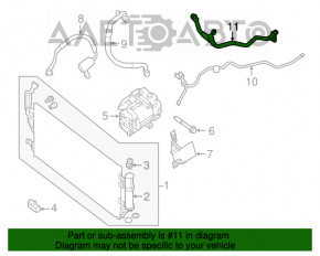 Трубка кондиционера компрессор-печка Nissan Leaf 13-17 первая тип 1