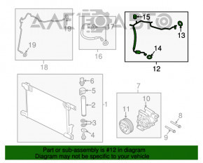 Compresorul de aer condiționat și încălzire pentru Nissan Versa Note 13-19 1.6