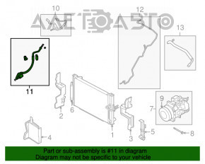 Tubul de aer condiționat din fier/cauciuc cu rezervor pentru Infiniti G25 G35 G37 4d 06-14.