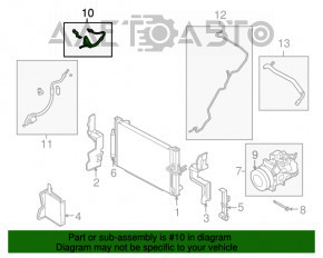 Tubul de aer condiționat din fier/cauciuc pentru Infiniti G25 G35 G37 4d 06-14