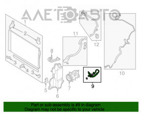 Bobina de condensare a compresorului de aer condiționat Infiniti Q50 14-15 3.7