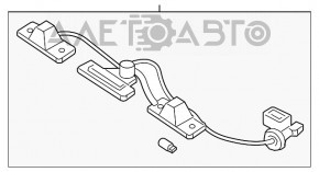 Iluminarea numărului de la ușa portbagajului dreapta Hyundai Santa FE Sport 13-18