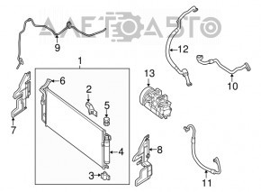 Компрессор кондиционера Nissan Altima 13-18 2.5