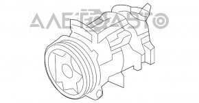 Компрессор кондиционера Infiniti Q50 14-15 3.7