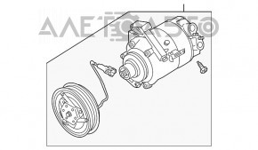 Compresorul de aer condiționat pentru Infiniti FX35 03-08