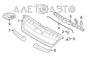 Эмблема решетки радиатора Subaru XV Crosstrek 13-17