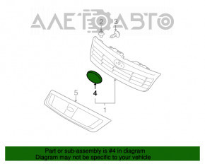Эмблема решетки радиатора grill Subaru Outback 10-12 дорест
