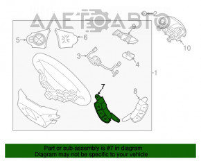 Comutatorul de sub volan stânga Kia Soul 14-19 fără PTF