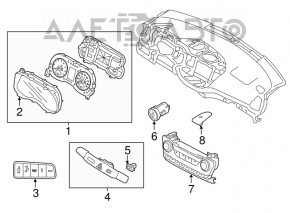 Panoul de instrumente Hyundai Tucson 16-17 SE 2.0 31k, zgârieturi