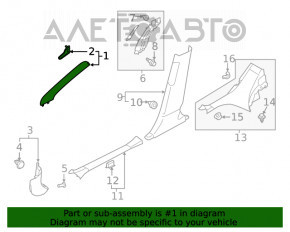 Capacul suportului frontal dreapta superioara pentru Subaru Forester 19- SK gri