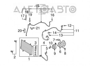 Radiatorul condensatorului de aer condiționat Toyota Camry v40 2.4, 3.5 nou, neoriginal