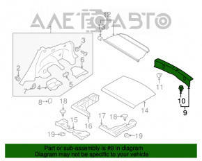 Capac portbagaj Subaru XV Crosstrek 13-17 negru, zgârieturi