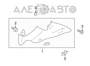 Capacul arcului drept Subaru XV Crosstrek 13-17