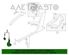 Capacul amortizorului frontal stânga de jos Subaru Forester 19- SK negru