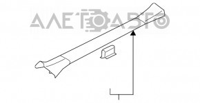 Capac prag fata stanga Subaru Forester 19- SK negru.