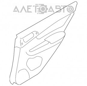 Capacul usii cardului din spate dreapta pentru Subaru XV Crosstrek 13-17, piele, negru