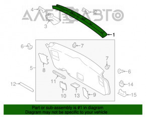 Capacul portbagajului superior al usii Subaru Outback 15-19 negru, mecanism de blocare rupt.