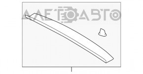 Обшивка двери багажника верх Subaru XV Crosstrek 13-17 черная