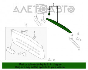 Capacul portbagajului superior Subaru Forester 14-18 SJ negru, zgârieturi.