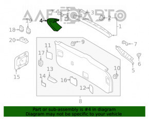 Capacul portbagajului dreapta Subaru Forester 19- SK negru.