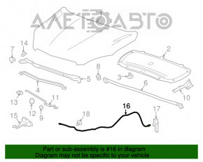 Cablu de deschidere a capotei cu mâner pentru Buick Encore 13-16