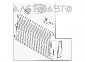 Радиатор кондиционера конденсер Toyota Camry v30 2.4 новый неоригинал