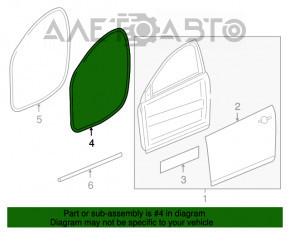 Уплотнитель двери передней правой Chevrolet Cruze 11-15